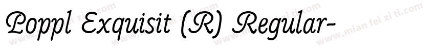 Poppl Exquisit (R) Regular字体转换